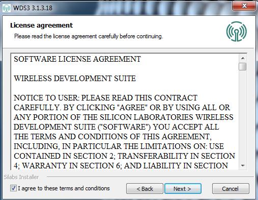 Figure 2. WDS License Agreement After accepting the license, the installer options are made available. Here you can determine where the application should be installed on your computer.
