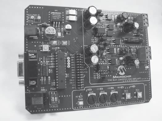dspicdem SMPS Buck Development Board Part Number: DM300023 This development board serves as a simple DC-DC Switch Mode Power Supply (SMPS) reference design and a good starting point for designers new