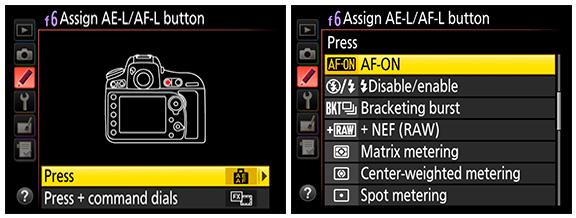 When you press the option to Assign AE-L/AF-L button, you ll have an option for just Press that s the one you want.