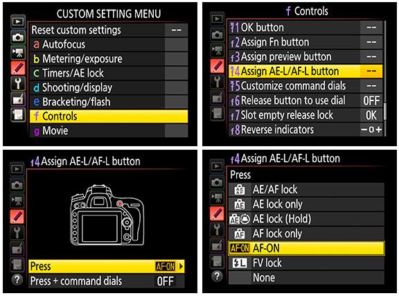D750, D7100 This is just like the D6xx, D5xxx, and D7000 but there s an extra menu option in the middle that allows you to choose from Press or Press + command dials (you want press ).