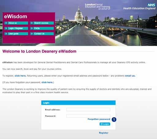 Cancelling your place on a course Please be aware of our cancellation policy. You can access this at any time by visiting: www.ewisdom-london.nhs.