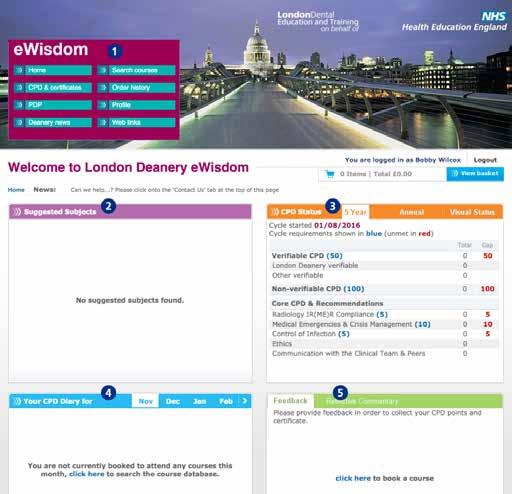 ewisdom The Online CPD Tool for all the Dental Team Login to ewisdom When you login to ewisdom (www.ewisdom-london.nhs.uk/login), enter the email address you registered with (e.g. michael@google.