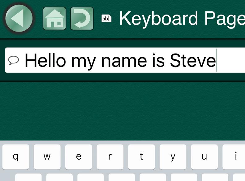 5-1 Select Keyboard Page from the Template Gallery to create a communication page that allows message typing with the ipad screen keyboard. Fig.