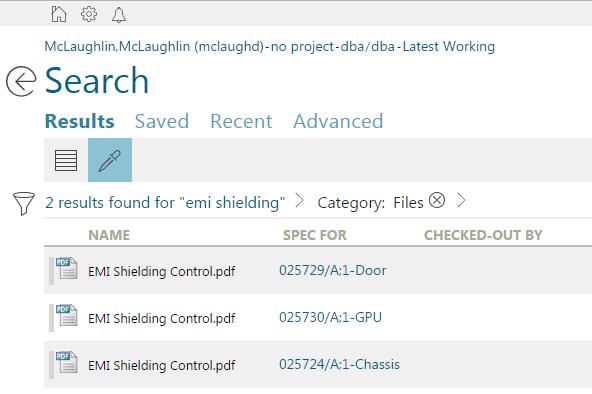 Dynamic Compound Properties Search Results Show Owning Item Revision on Files