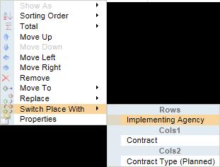 In order to remove a report table component, follow the steps below: 1. Click the component item that needs to be removed. 2.