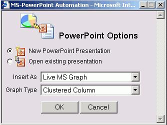 The PowerPoint Options pop-up menu appears, as shown in the following image. 2.