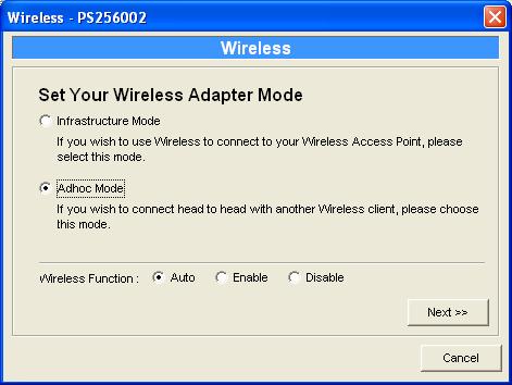 7.13 Wireless Configuration (For WPS-9123 only) If you want to use the printer server through wireless LAN, please set up the printer server through Ethernet first and make sure your wireless LAN