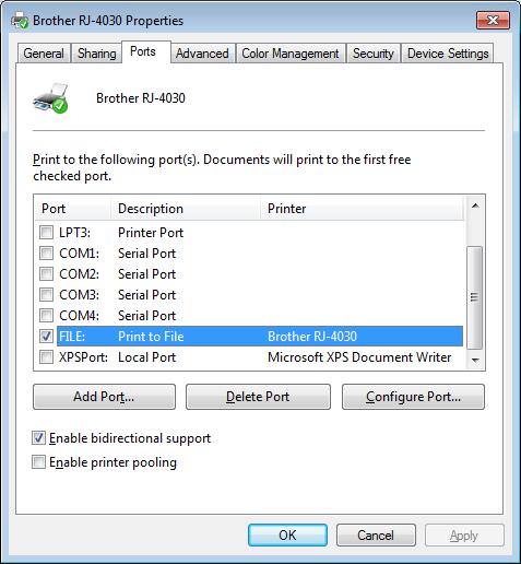 Step 1: Change the port of the printer to FILE:. Open the Printers and Faxes folder, and then right-click the printer to display the Properties dialog box.