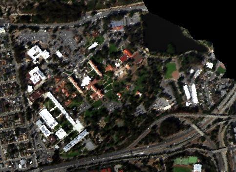 Figure 1. True color AVIRIS image of the Naval Postgraduate School campus, Monterey, CA. 2.