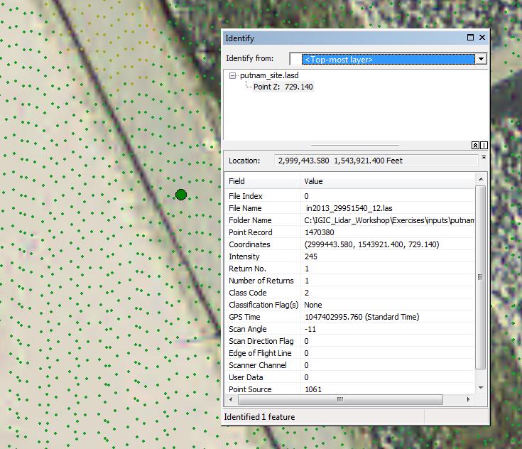 VIEW LAS POINT DATA Identify tool using a LAS Dataset in ArcMap ESRI Multipoint data blobs the