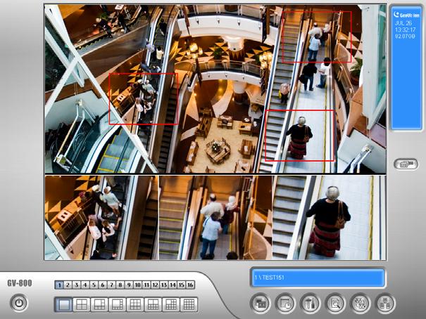 3.3.3 Tracking in PAP View The PAP (Picture-and-Picture) View with Digital Object Tracking can create split video effects with up to 7 close-up views on moving objects. 1.