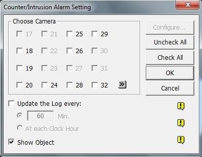 3 3.4 Object Counting and Intrusion Alarm The Object Counting provides bi-directional counting of objects under the surveillance area.