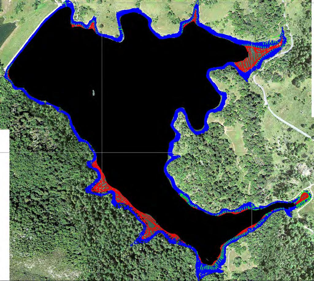 dambm Bon Tempe Lake VAFB Mooring Harbor Blue = LiDAR Data Green = RTK-GPS Ground Red = Singlebeam Tracklines Black = Multibeam Point Cloud