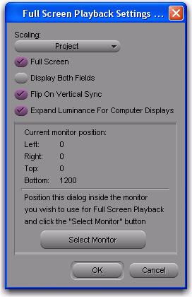 Menu and Display both fields in the in the Full Screen Playback dialog.