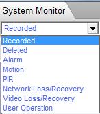 System Monitor You may review, search and export system logs from System Monitor. Fig. 84 Active Monitor - System Monitor 1.