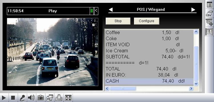 4 WebCam 4.2 WebCam Enhancements POS/Wiegand Live View. On the Single View, the POS/Wiegand option is added, allowing you to view POS transactions or cardholder data along with live video.