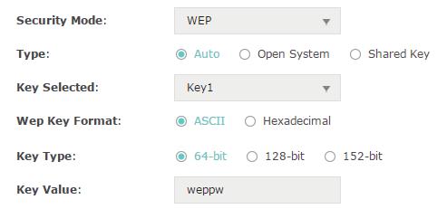 than WEP, we recommend that you choose WPA-PSK or WPA-Enterprise if your clients also support them. Note WEP is not supported in 802.11n mode or 802.11ac mode. If WEP is applied in 802.11n, 802.