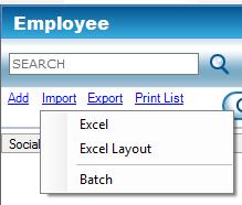 After generating the import template and entering the employees, you can import them to the