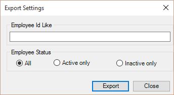 Export Employees This section will instruct the user to export employees into a Microsoft Excel spreadsheet with the EPRT employee layout.
