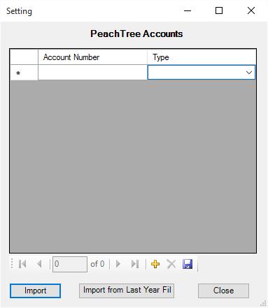 Import Peachtree Accounts After generating and populating the Accounts layout with data, the next step is to import it to the application. To import Peachtree Accounts: 1. Open the client file. 2.