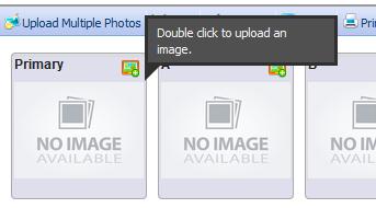 Step 2: Either double-click on one of the picture placeholders, or click the icon on the top right of the placeholder.