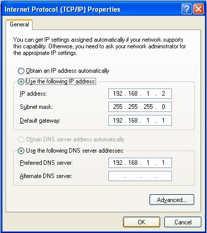 Step 4: Configure the IP address as Figure 3-4 shows. After that, click OK.