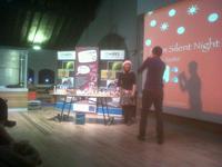 1000mph car with Prof Hassan & Dr Evans, Swansea university Annual Christmas Family Event: From Silent Night to Slade: