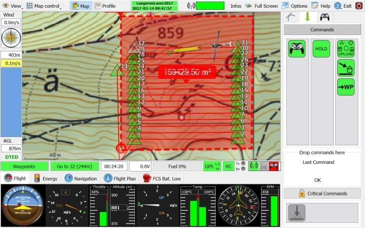 The data interface for both units has been realized with the Aeroscout Airborne Laserscanning and Monitoring Integration (ALMI) software running on the ground control station.