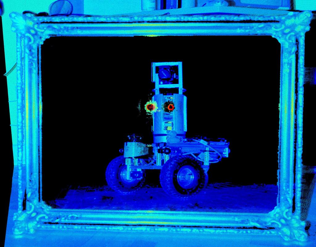 3D Point Cloud Processing The image depicts how our robot Irma3D sees itself in a mirror.