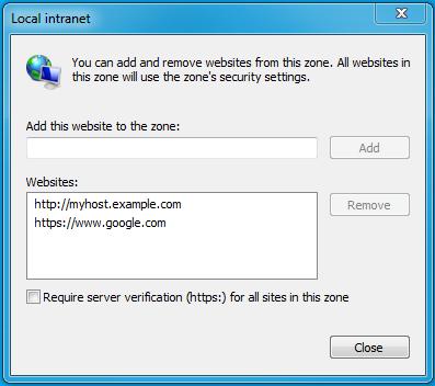 Security How-To Guides Configuring Intranet Authentication 1. Click the Settings gear icon in the top-right corner. Select Internet options. 2. Select the Security tab. 3.