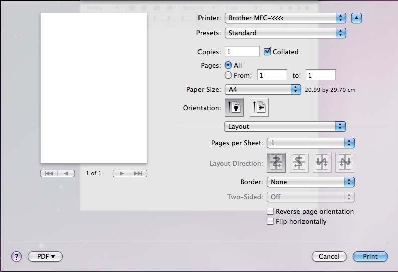 Printing and Faxing Other Settings 8 Mirror Printing 8 Check Mirror Printing to reverse the data from left to right. Mirror Printing is not available when you choose Transparencies as the Media Type.