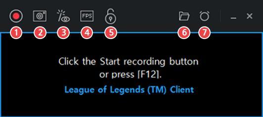 3) Game Recording This allows you to record a game or program screen that runs on Direct X/Open GL. Click Game in the menu bar to open the window for game recording.