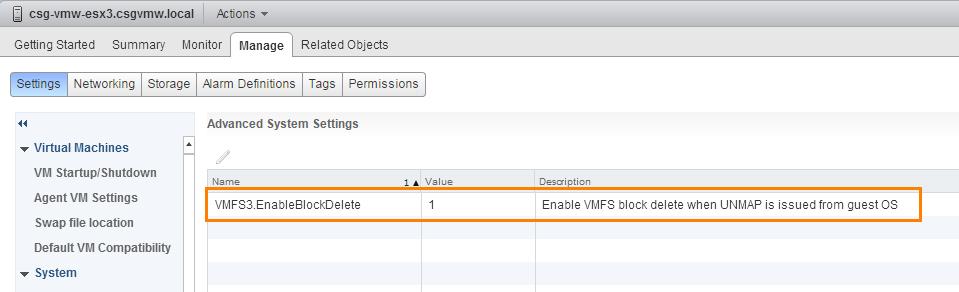 In-Guest UNMAP in ESXi 6.x The discussion above speaks only about space reclamation directly on a VMFS volume.