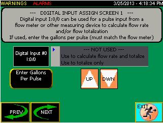 From the Motor Control Setup screen you can use the Up/Down buttons to select the pump control device.