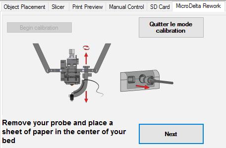 PREPARATION 16 5 ) Remove and unplug the calibration module. Place a paper on the center of the bed. 5 ) The calibration process is done!