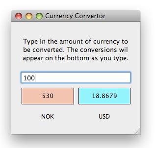 18 Chapter 2. Human-Computer Interaction Background Figure 2.5: An improved currency convertor that computes both values at the same time. quickly.