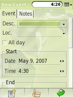 84 Chapter 7. Evaluation Results Figure 7.1: The new event dialog in the Calendar application from Qtopia 4.2.3.