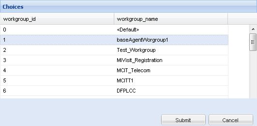 Select a workgroup name from the Choices section. Scroll until you find your workgroup. Setting Filters in the Canvas 1.