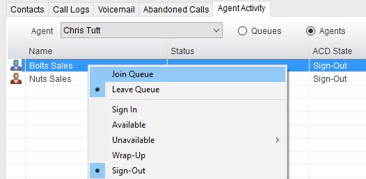 6.3.1 View Satistics and Set Thresholds Against Agents All statistics in the Agent Activity tab are configurable and