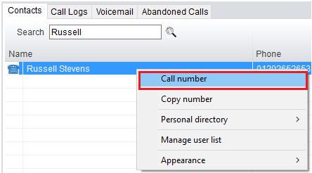 click Call number. 12.5 Import Personal Directory Supervisor will allow the user to import a.