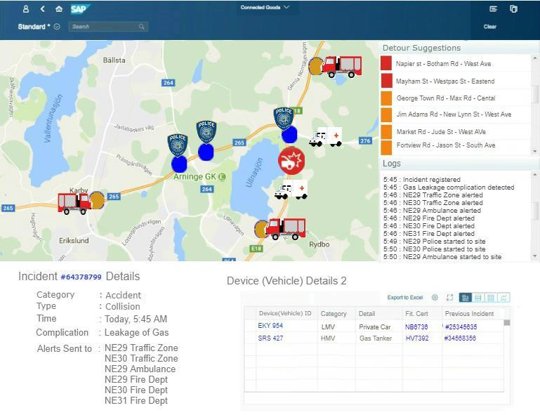 Incident Details On clicking on the incidents (either from map or from incident list), you will be navigated to its details. The screen shot given below shows the details of an accident.