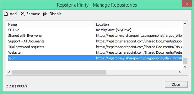 repositories list. To re-enable Click on the repository and click on the enable button that appears instead of the disable button.