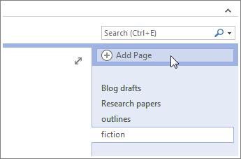 2. When you re ready to use one of the new pages, type a page title into its page header area, and then press Enter.