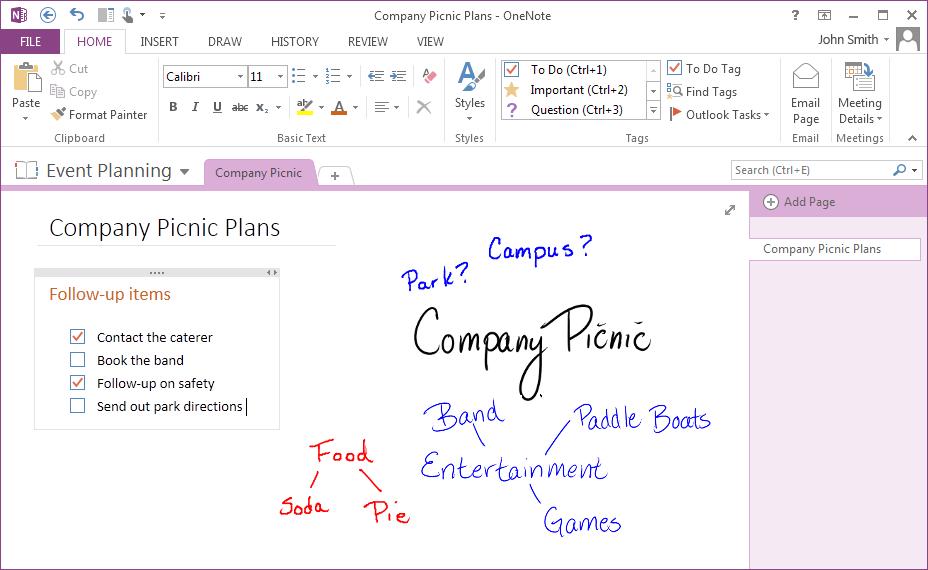 Quick Start Guide Microsoft OneNote 2013 looks different from previous versions, so we created this guide to help you minimize the learning curve.