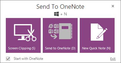 On your keyboard, hold the Windows key and then press the N key to launch the redesigned Send to OneNote tool, which makes it easier than ever to import random information from other programs and