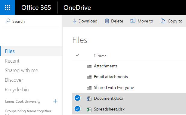 Editing Files 1. Opening a file in OneDrive for Business, will show the contents of your file in the web browser in read only mode. 2.