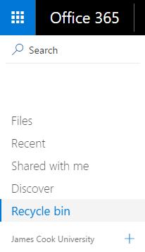 Select Recycle Bin from the left menu, on OneDrive for Business to display recently deleted documents. 2.