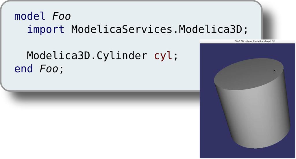 Modelica3D API - Objects 3D-shapes can be