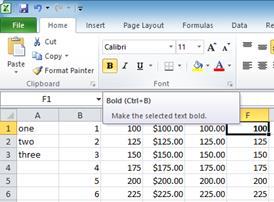 Lesson 1 Excel Tutorial Learning how to use Microsoft Excel 2010 page 12 Step 9B: Click on Number.