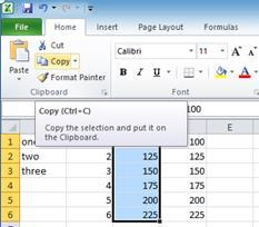letter C for copy. Either one will work. Step 7C: Here is another cool Excel trick to try.